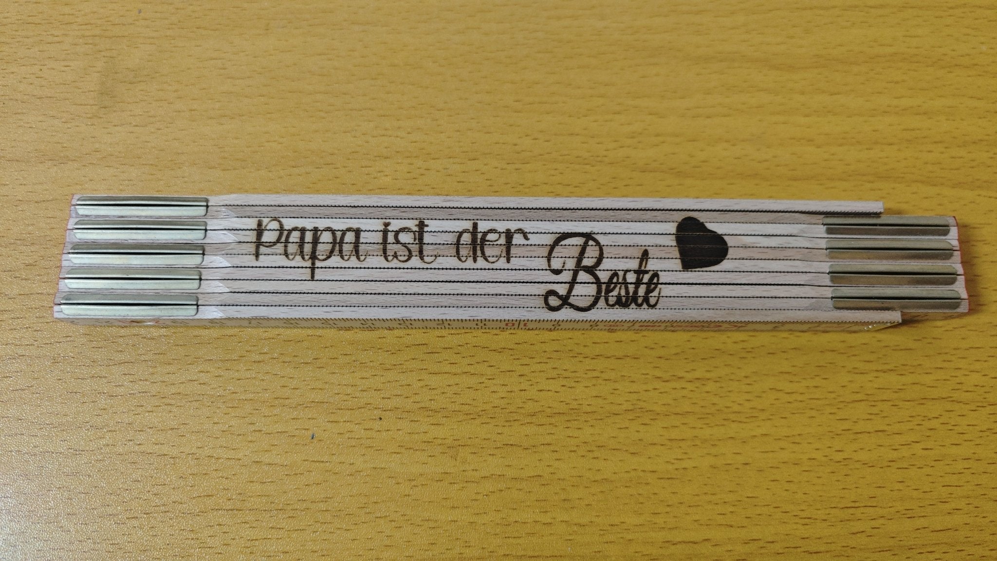 Zollstock, Glieder Maßstab, Metermaß, Männergeschenk, Handwerker personalisiert Logo oder Wunschtext - Kreativstuebchen