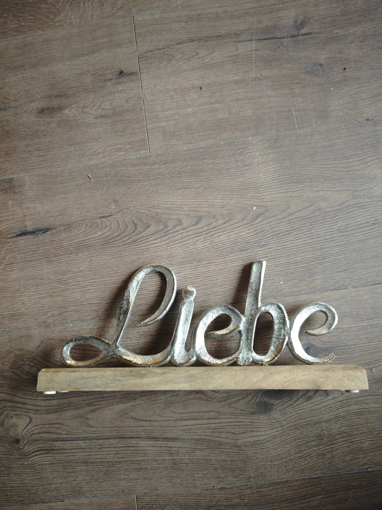Aufsteller "Liebe" Schriftzug mit Sockel zum Stellen, Valentinstag, Tischdeko, Fensterbank, Maritim, Muttertag,