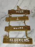 Treibholz Leiter mit Sprüche Maritim Wanddeko Aufhänger - Kreativstuebchen