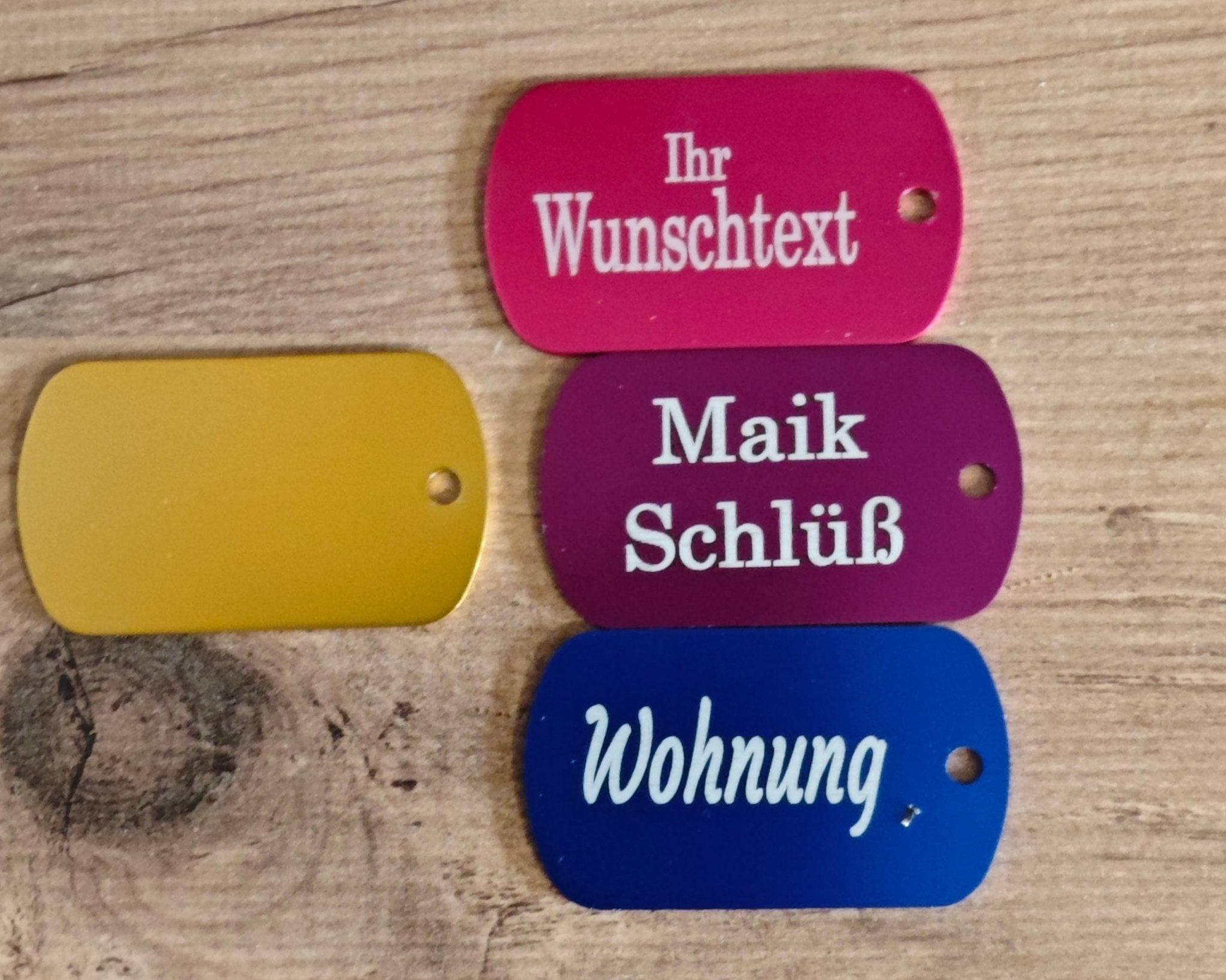 Plaketten Notfallkarten Schilder Visitenkarten Marken aus Blech - Kreativstuebchen