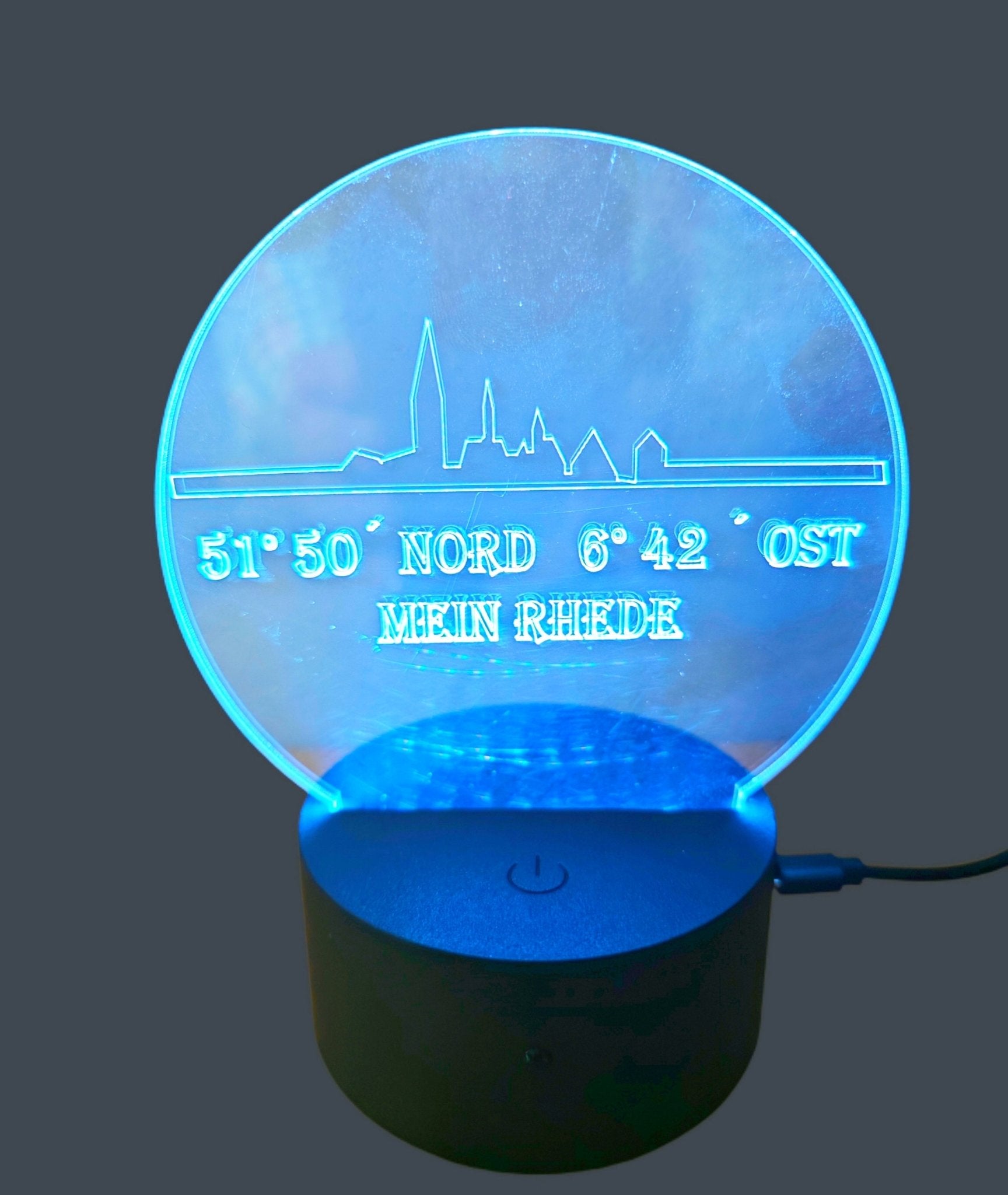 LED Leuchte mit Acrylglas mit Fernbedienung, Geschenk oder Dekoration - Kreativstuebchen