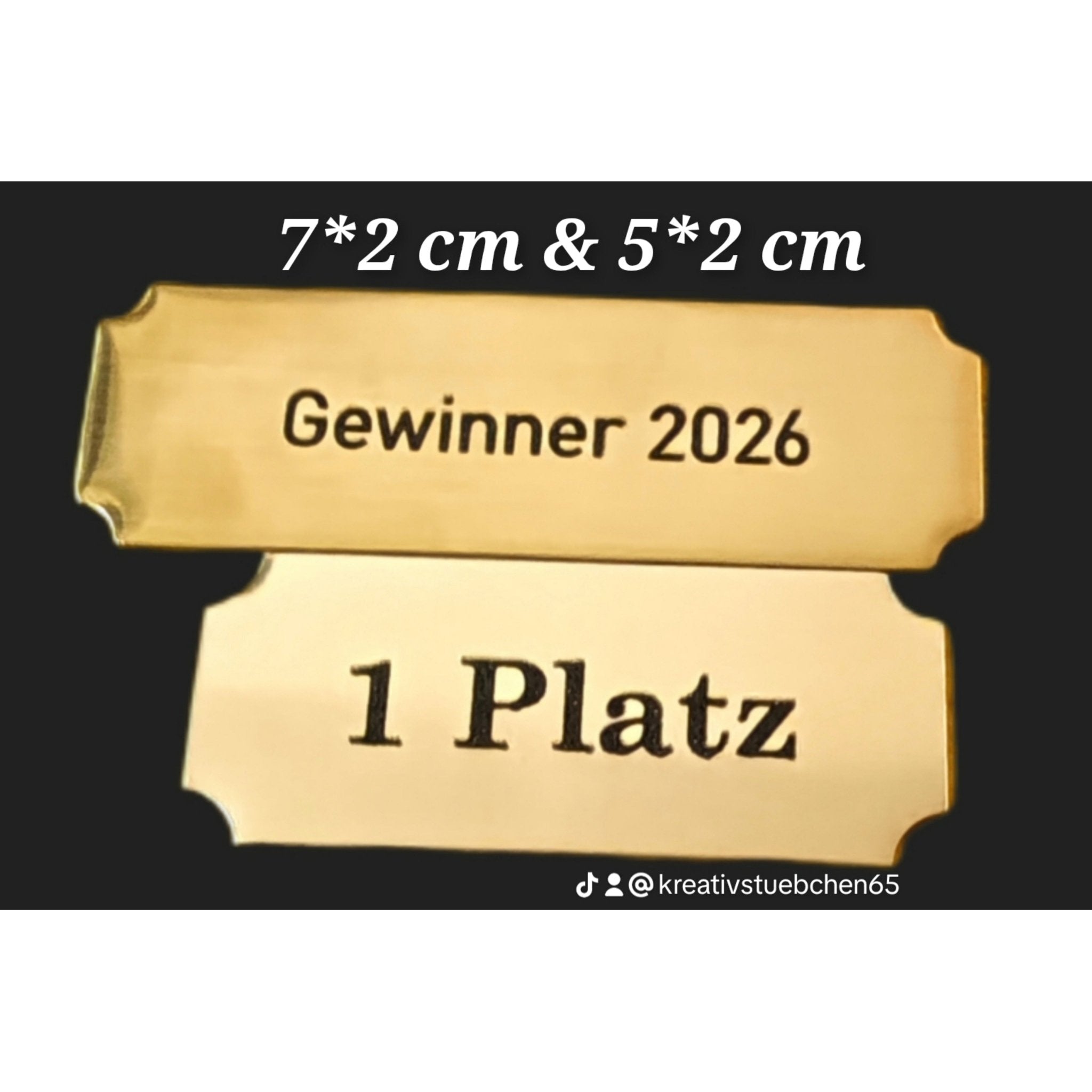 Verschiedene hochwertige Metallschilder mit Wunschgravur - Kreativstuebchen
