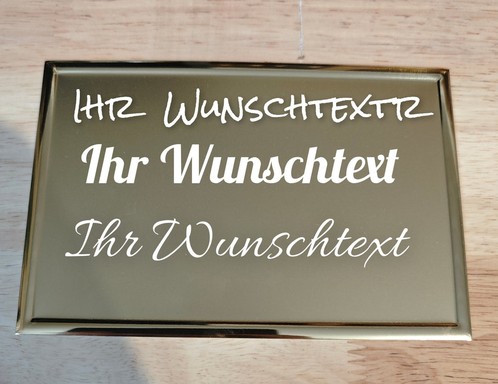 Verschiedene hochwertige Metallschilder mit Wunschgravur - Kreativstuebchen