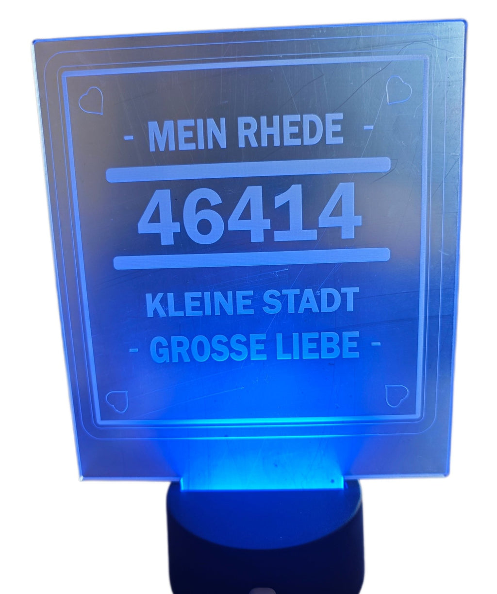 LED Leuchte mit Acrylglas mit Fernbedienung, Geschenk oder Dekoration - Kreativstuebchen