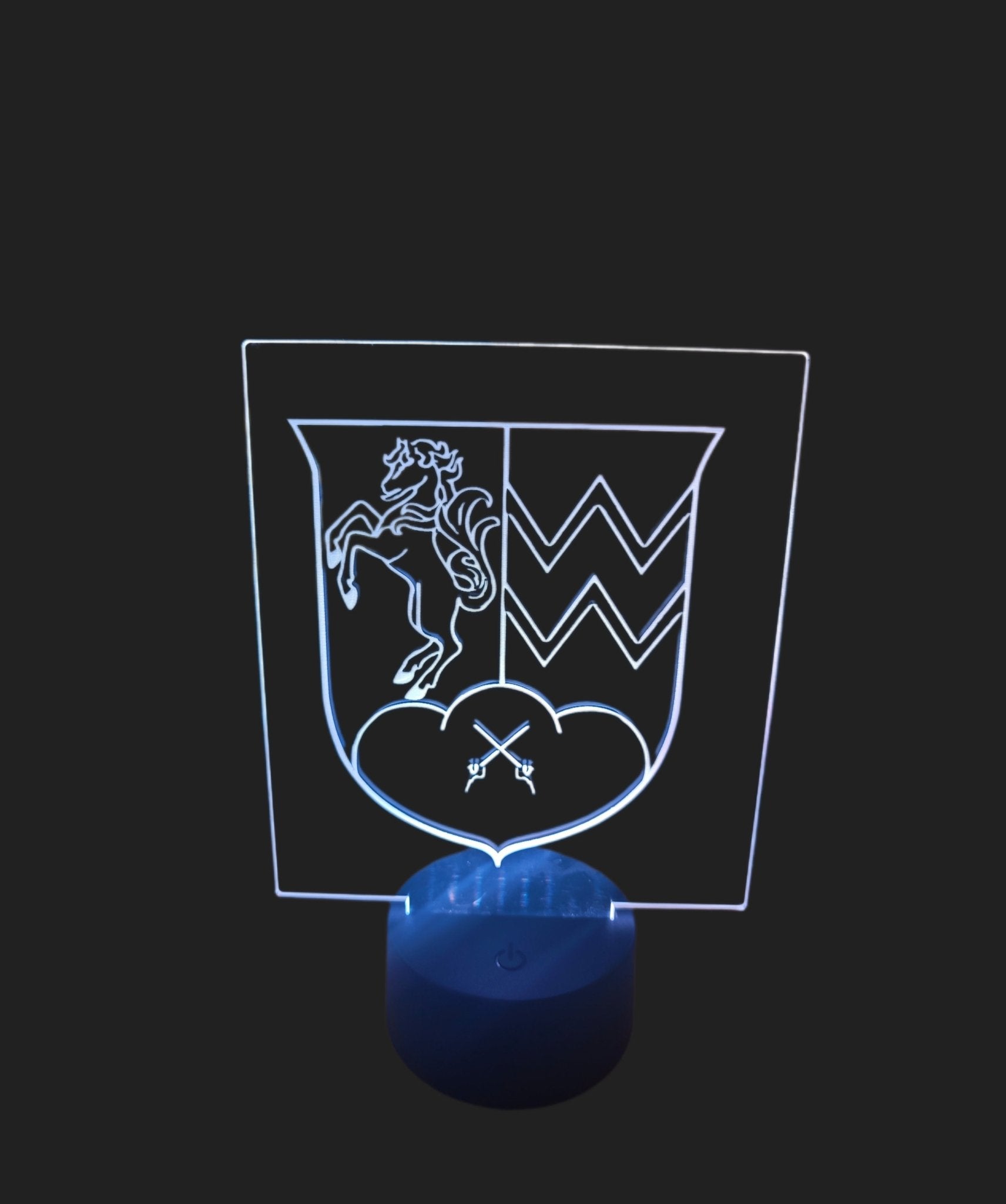 LED Leuchte mit Acrylglas mit Fernbedienung, Geschenk oder Dekoration - Kreativstuebchen