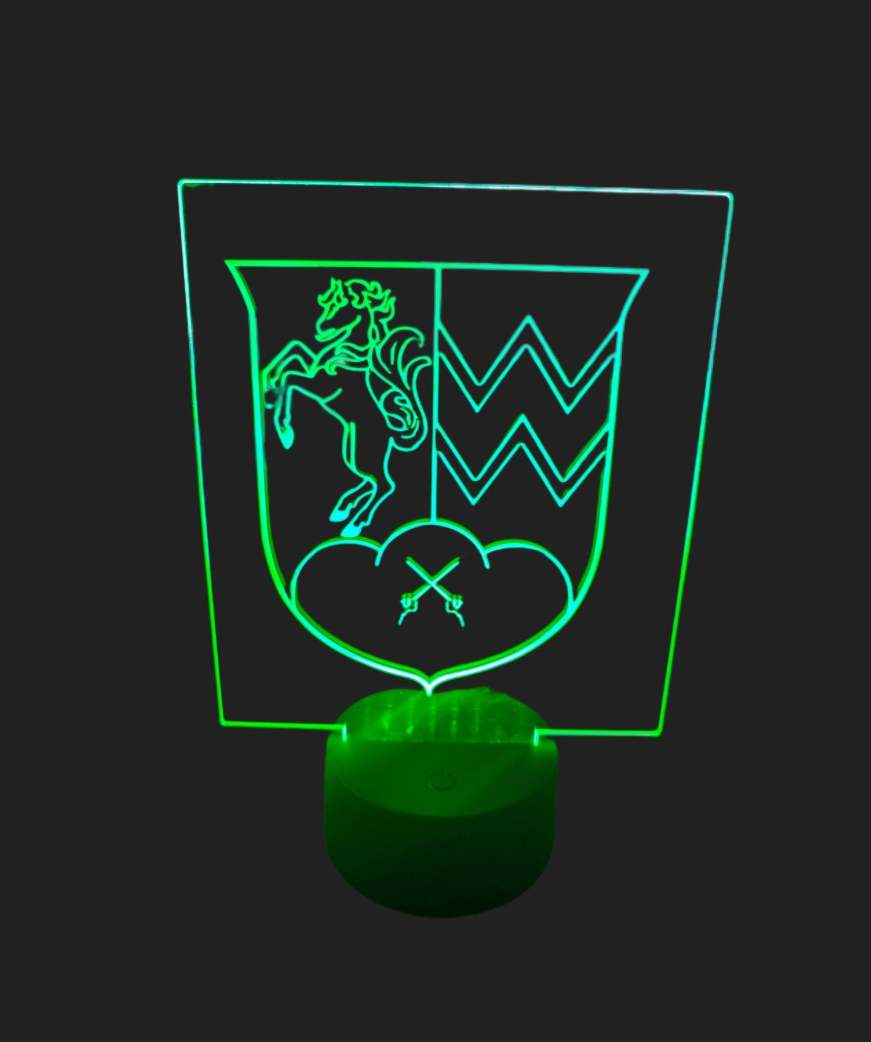 LED Leuchte mit Acrylglas mit Fernbedienung, Geschenk oder Dekoration - Kreativstuebchen