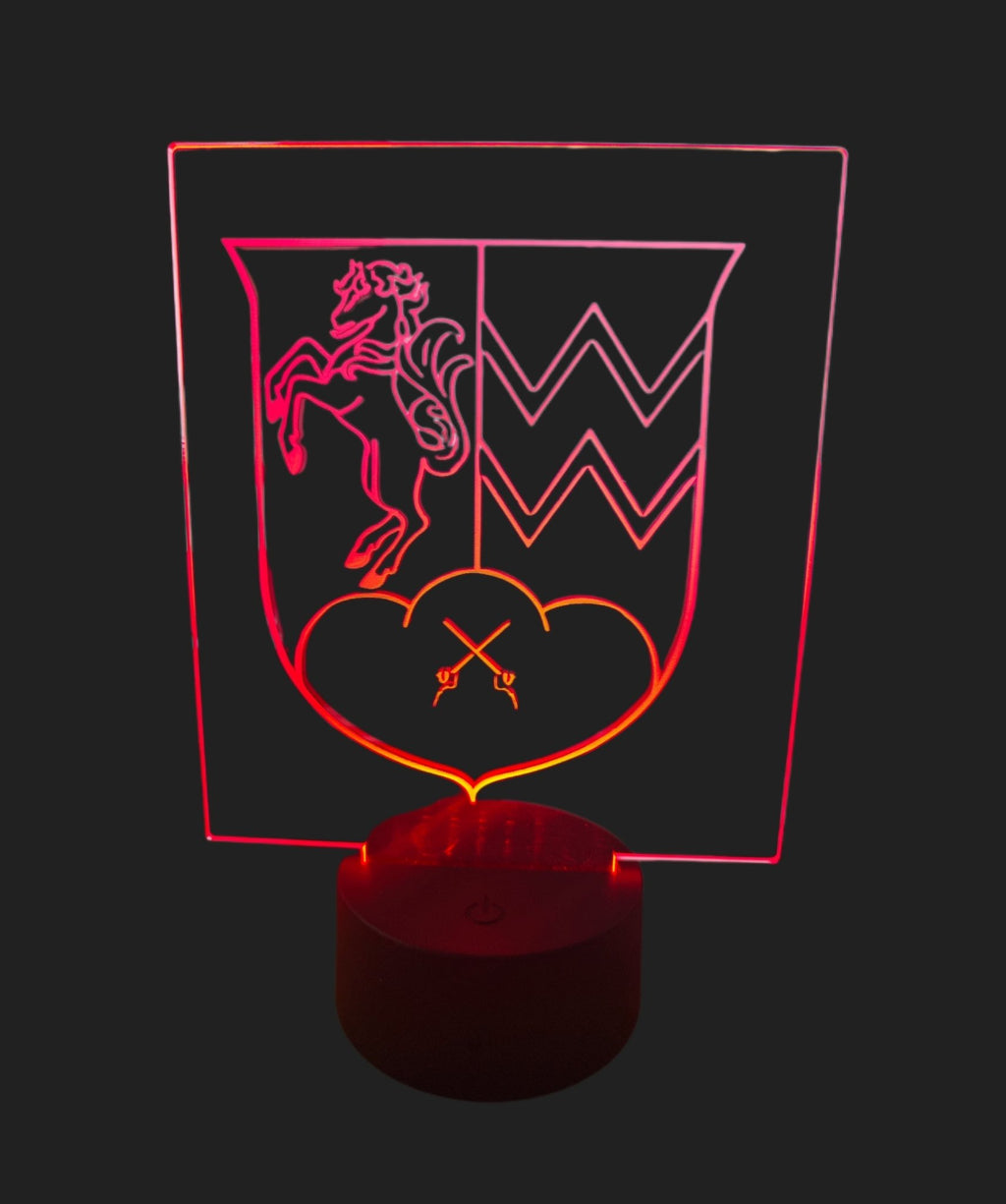 LED Leuchte mit Acrylglas mit Fernbedienung, Geschenk oder Dekoration - Kreativstuebchen