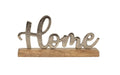 Aufsteller "Home" Schriftzug mit Sockel zum Stellen, Tischdeko, Fensterbank, - Kreativstuebchen