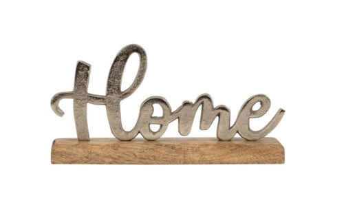 Aufsteller "Home" Schriftzug mit Sockel zum Stellen, Tischdeko, Fensterbank, - Kreativstuebchen