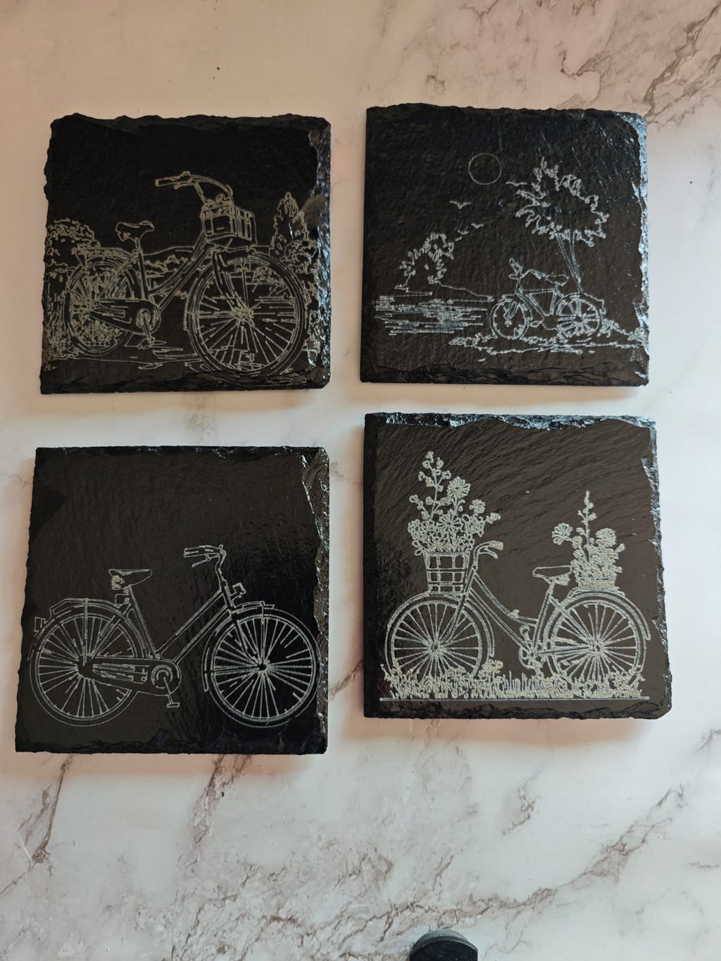 Untersetzer Individuelle gestaltete Untersetzer, Schiefer 10*10 cm Gravur Geburtstagsgeschenke - Kreativstuebchen