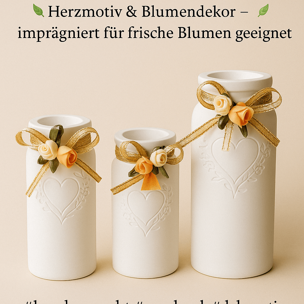 Kerzenhalter Vase aus Keramik Gips - Kreativstuebchen