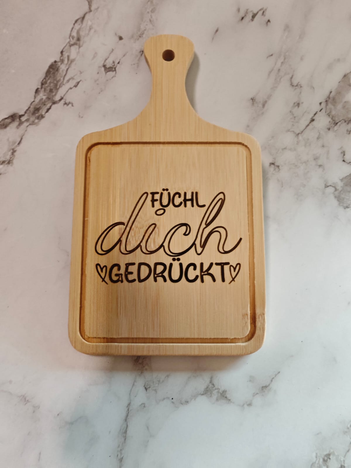 Kleine Servierbrettchen mit Wunschgravur aus Bambus, geeignet als Untersetzer, Motive Weihnachten, Blumen, Sprüche