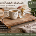 Tablett aus Echtholz Weihnachtsdeko - Kreativstuebchen