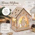 Holzhaus LED Deko Bausatz Beleuchtete Deko Winterdeko Weihnachtsdeko - Kreativstuebchen