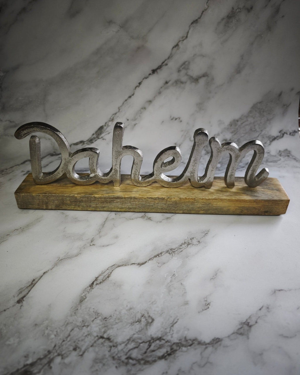 Aufsteller "Home" Schriftzug mit Sockel zum Stellen, Tischdeko, Fensterbank, - Kreativstuebchen