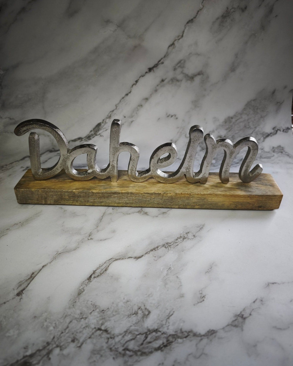 Aufsteller "Home" Schriftzug mit Sockel zum Stellen, Tischdeko, Fensterbank, - Kreativstuebchen
