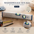Wasserwaage aus Holz mit Flaschenöffner und Spruch oder Logo eingraviert - Kreativstuebchen