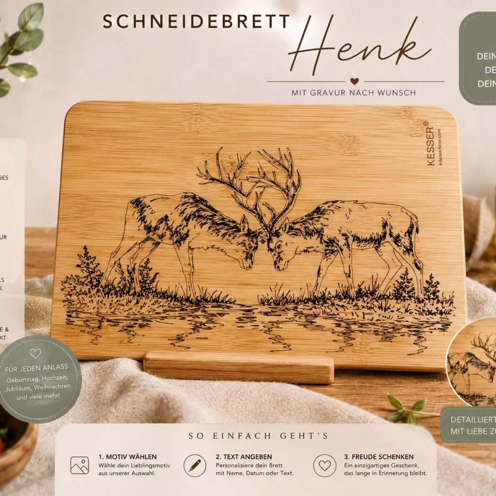 Käse Platte, Tappas, Servierbrett, mit Gravur 22*26cm - Kreativstuebchen