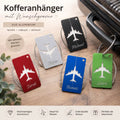 Kofferanhänger aus Alu mit Einschub für Adresskarte - Kreativstuebchen