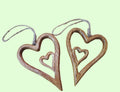 2 Holz Herzen im Set mit Kordel zum aufhängen, Partner, Valentinstag, Lieblingsmenschen, Herzliebe, Herzen - Kreativstuebchen