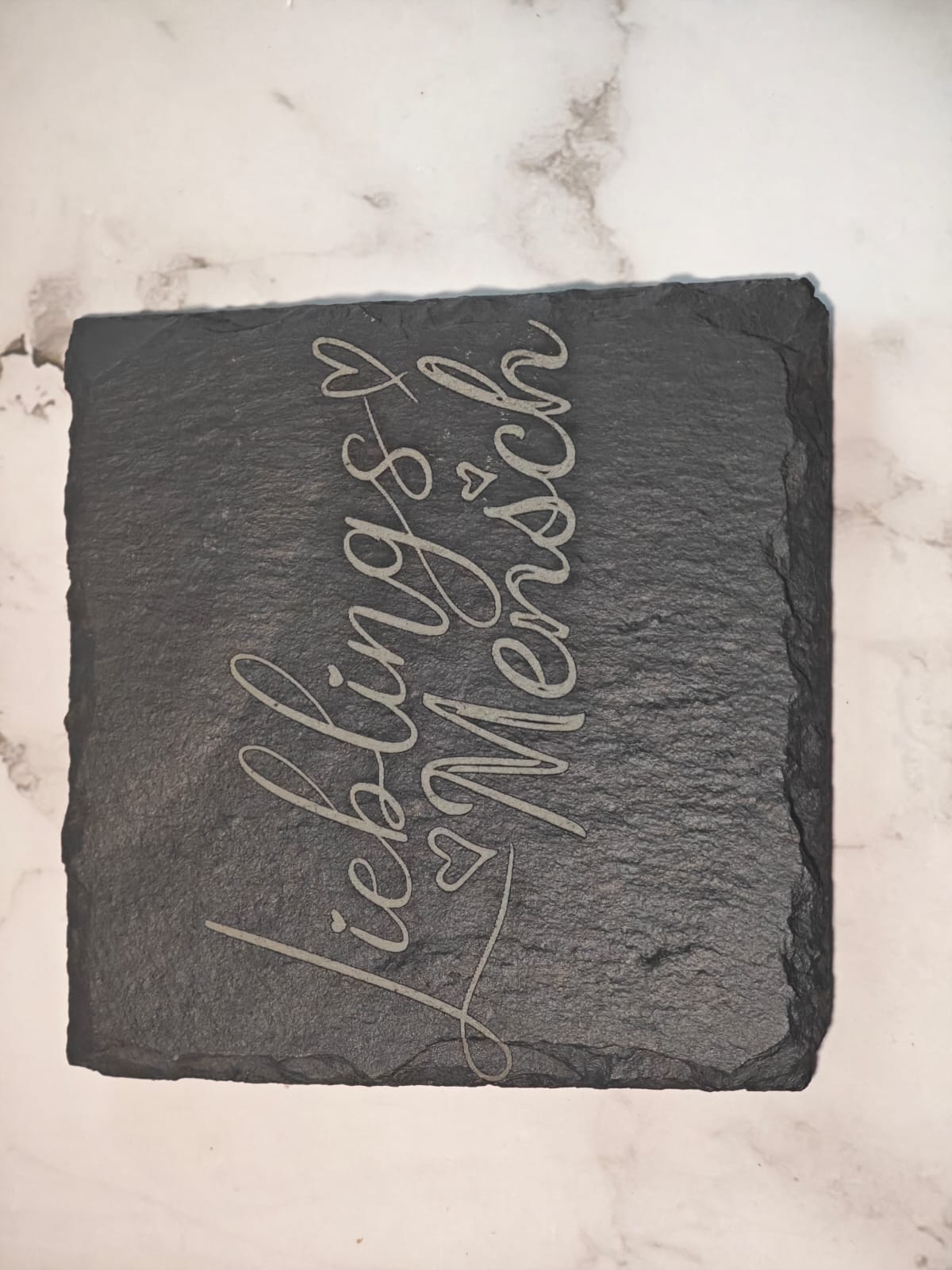Untersetzer Individuelle gestaltete Untersetzer, Schiefer 10*10 cm Gravur Geburtstagsgeschenke - Kreativstuebchen
