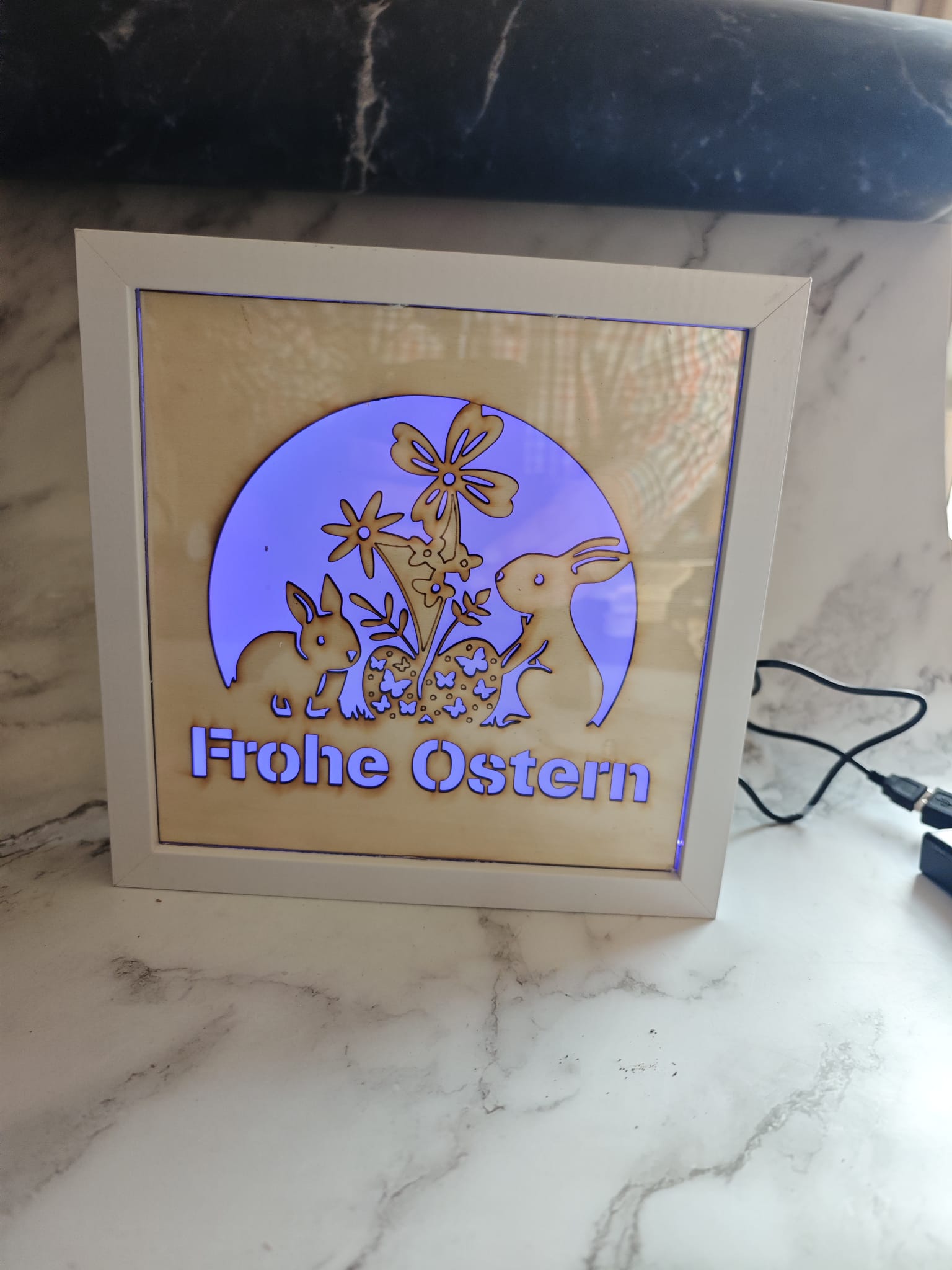 3D Bilderrahmen mit LED Hintergrund beleuchtung. Motiv: verschieden und weitere Motive finden Sie im Shop - Kreativstuebchen