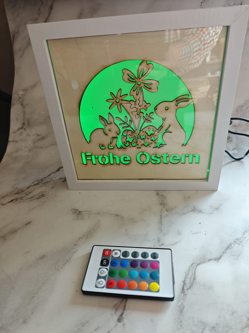 3D Bilderrahmenmit LED Hintergrund beleuchtung. Motiv: verschieden und weitere Motive finden Sie im Shop - Kreativstuebchen
