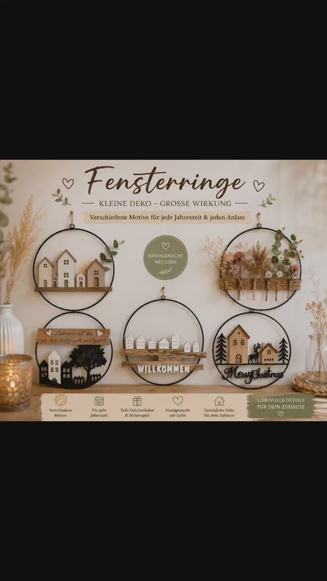 Weihnachtsdeko Weihnachtsring Fensterring Türring