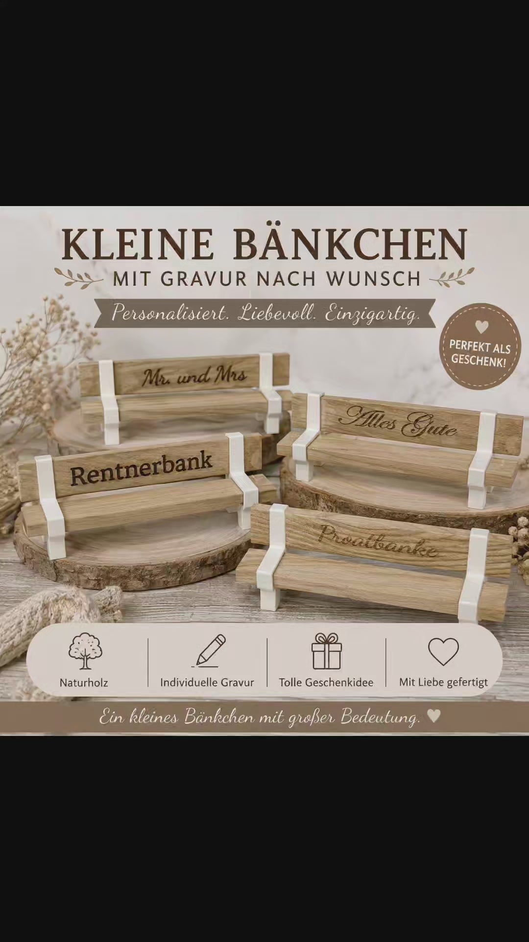 Kleine Bank aus Keramik Gips, Verschiedene Zitate, Wunschtext, Name alles möglich, weitere Figuren Kerzenhalter aus Gips