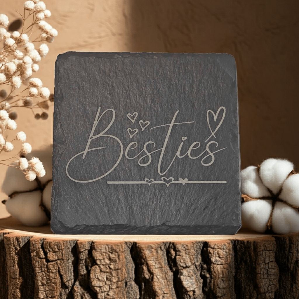 Untersetzer Individuelle gestaltete Untersetzer, Schiefer 10*10 cm Gravur Geburtstagsgeschenke - Kreativstuebchen