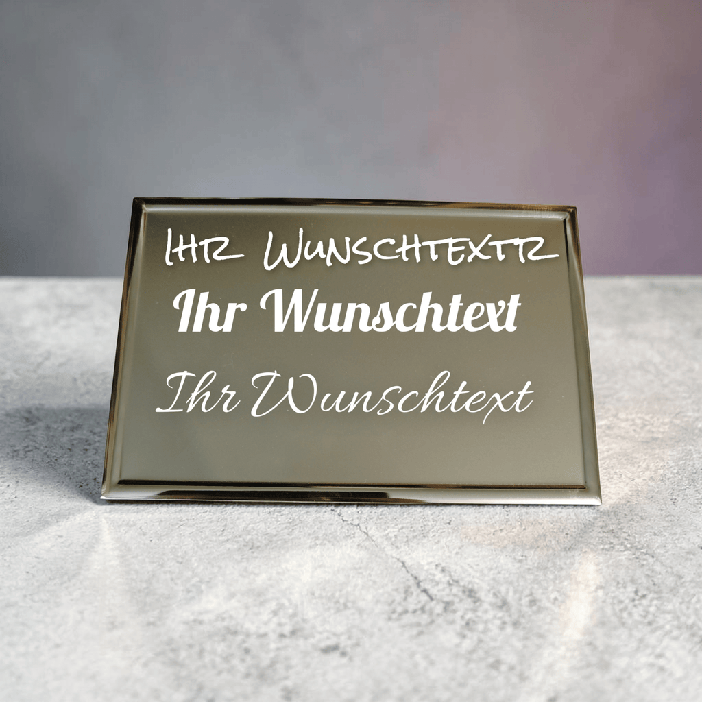Verschiedene hochwertige Metallschilder mit Wunschgravur - Kreativstuebchen