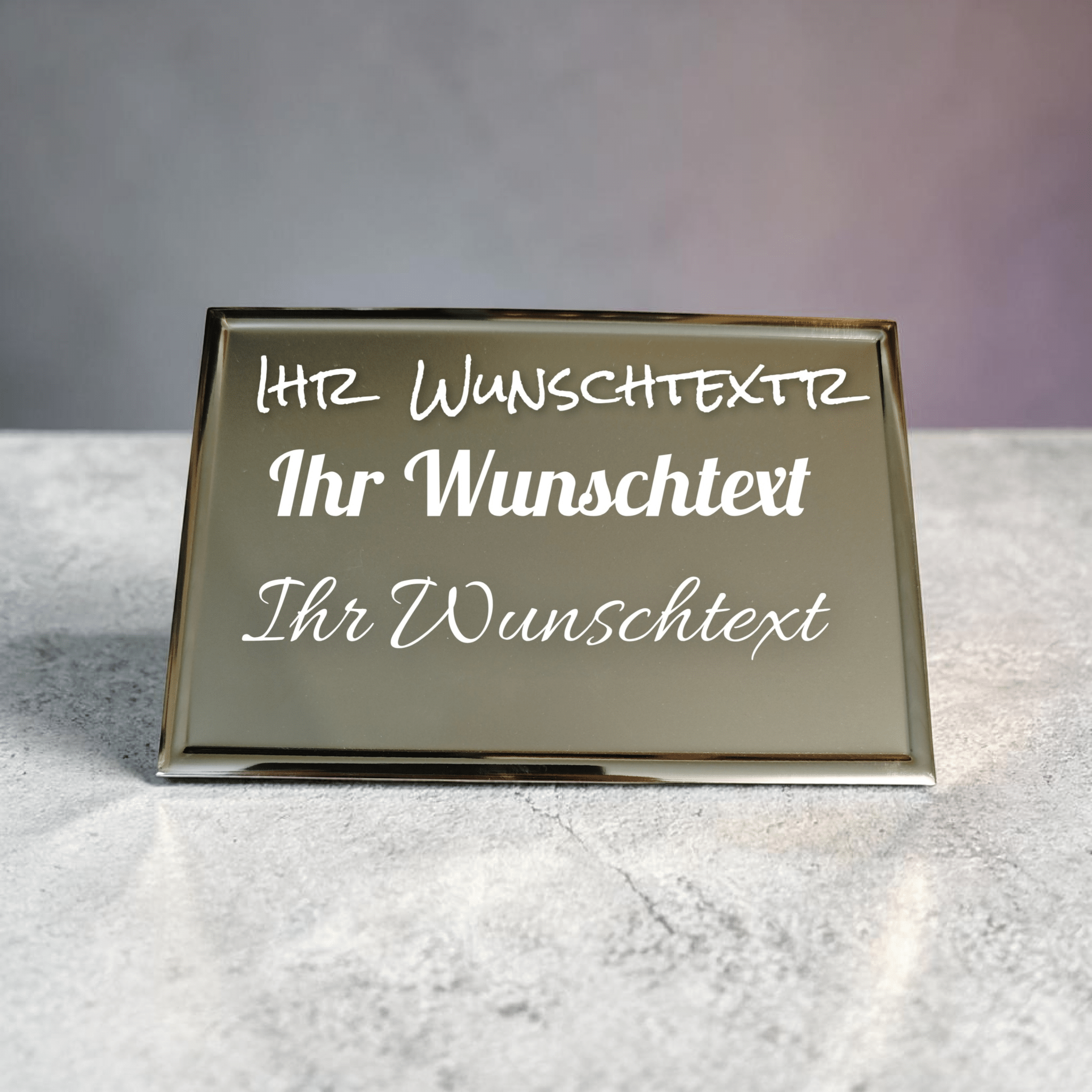 Verschiedene hochwertige Metallschilder mit Wunschgravur - Kreativstuebchen