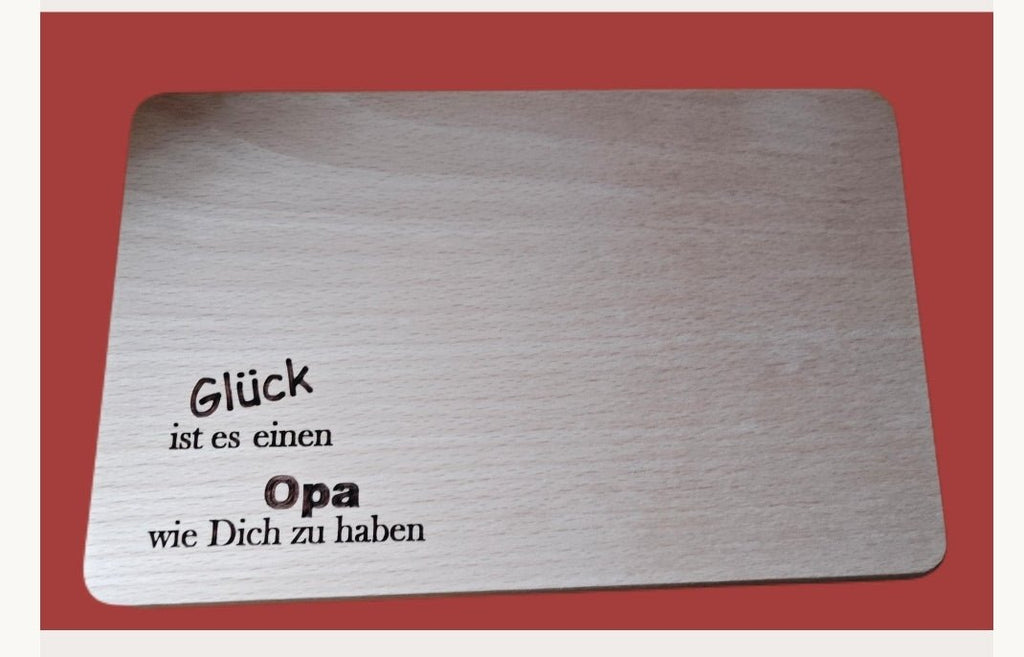 Frühstücksbrettchen mit personalisierter Gravur Servierbrett, Tabasbrett, Vesper Brett, Käsebrett - Kreativstuebchen