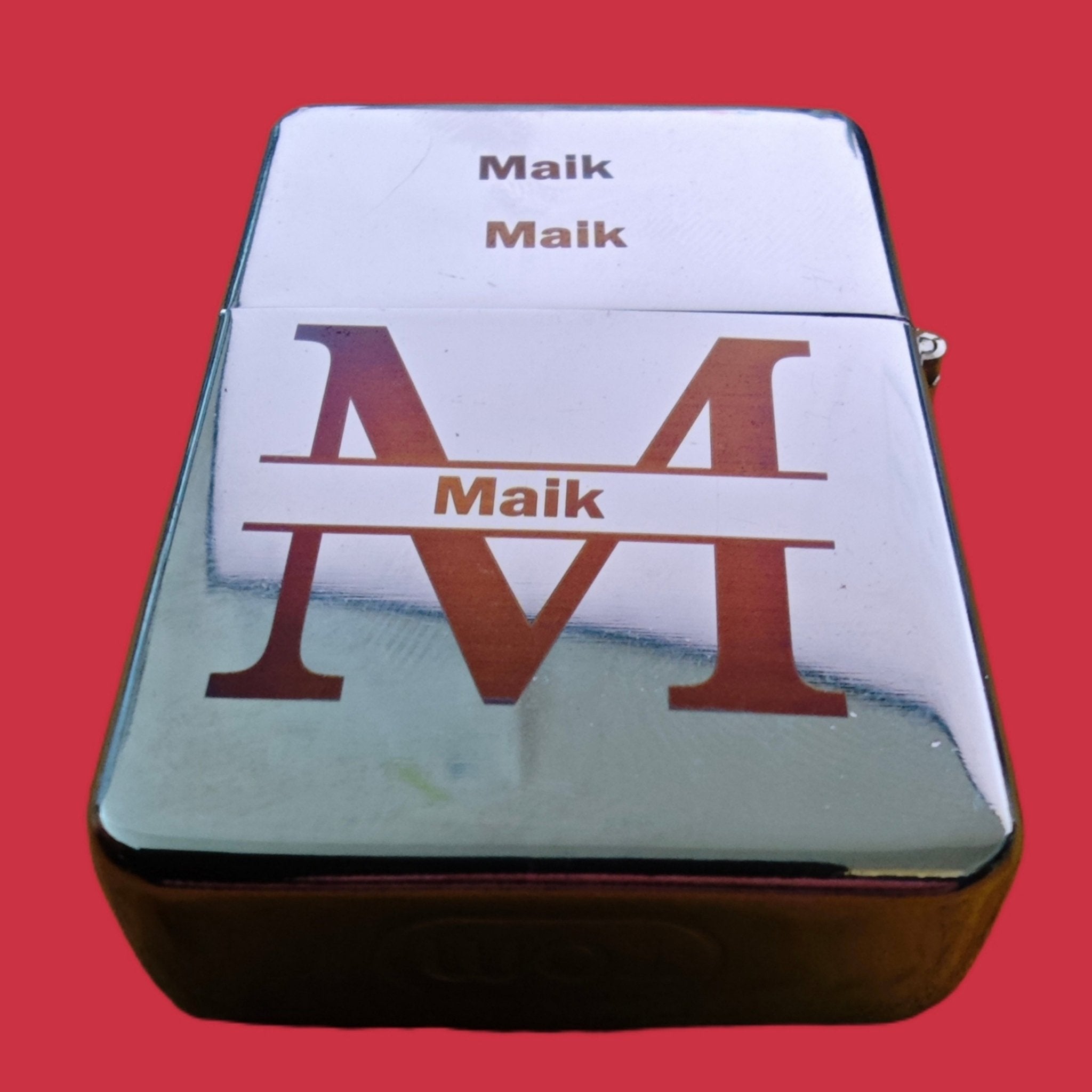 Personalisiertes Feuerzeug mit Gravur – Metall Benzinfeuerzeug mit Initiale & Name Individuelles Geschenk für Männer Raucher