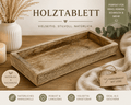 Tablett, Tablett Holz 40x20cm mit Metallgriff Natur. Tablett Holz 30x15cm mit Metallgriff Natur. - Kreativstuebchen