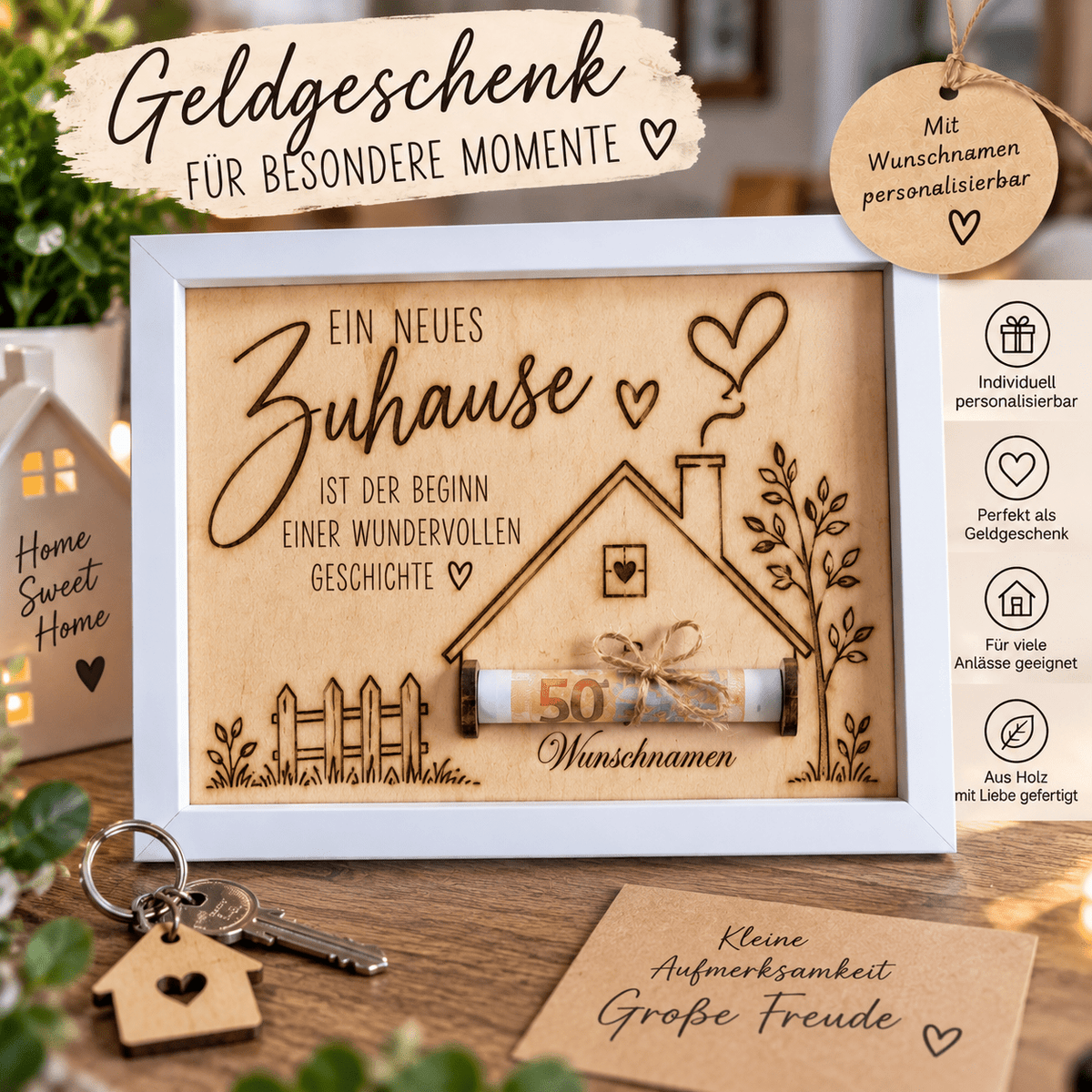 WELTKARTE auf Holz Graviert im Bilderrahmen das ideal Geschenk Reisen Hochzeiten Jubiläum Einzug - Kreativstuebchen