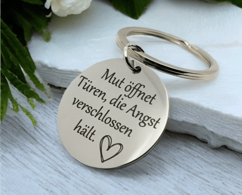 Anhänger, Glücksbringer,Charmsanhänger, Taschenherz Spruch und Karte, Valentinstag, Freundschaft - Kreativstuebchen