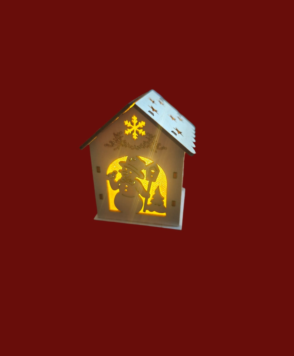 Holzhaus LED Deko Bausatz Beleuchtete Deko Winterdeko Weihnachtsdekoration Mini Haus Häuschen Wichtel - Kreativstuebchen