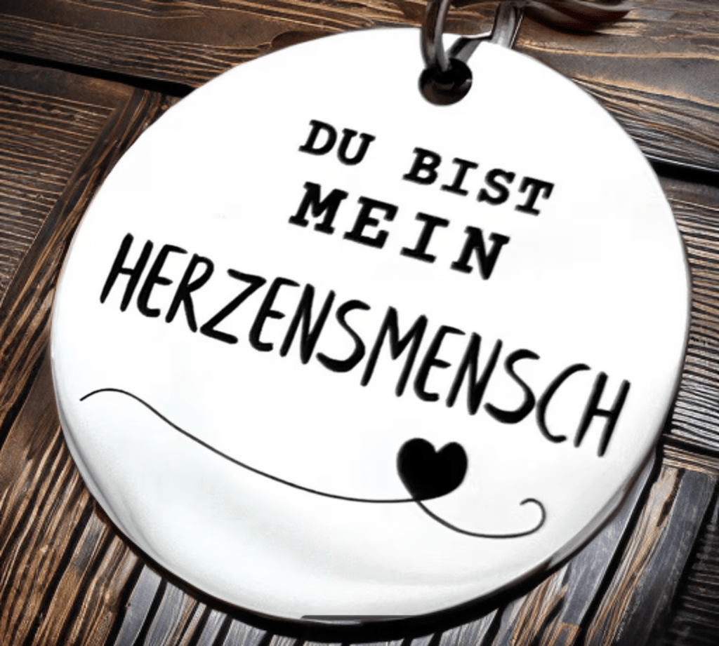 Anhänger, Glücksbringer,Charmsanhänger, Taschenherz Spruch und Karte, Valentinstag, Freundschaft - Kreativstuebchen