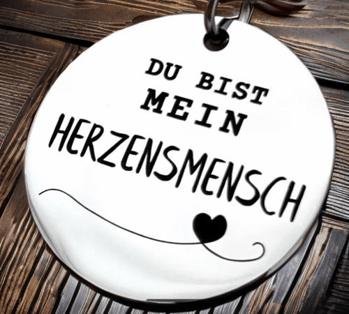 Anhänger, Glücksbringer,Charmsanhänger, Taschenherz Spruch und Karte, Valentinstag, Freundschaft - Kreativstuebchen