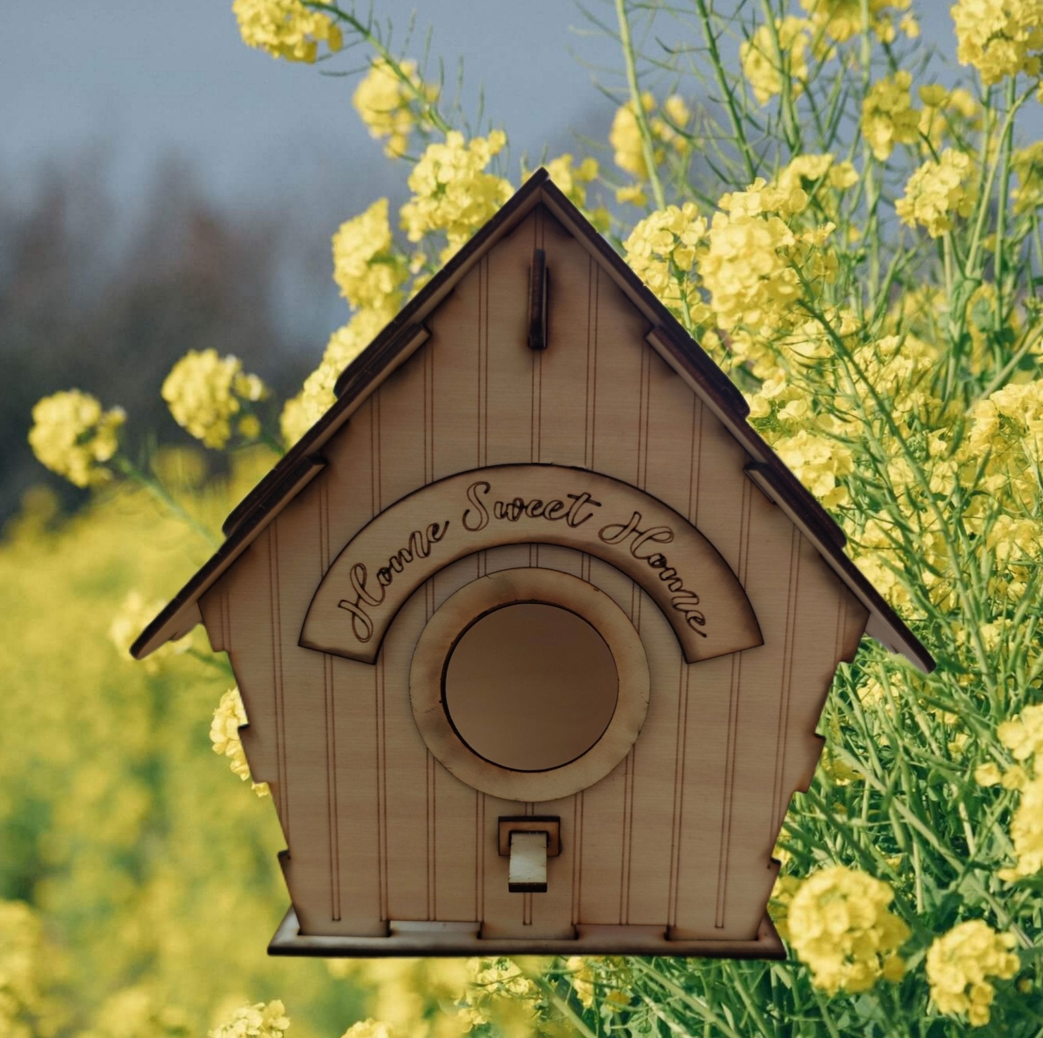 Vogelhaus als Selbstbausatz zum bemalen aus Sperrholz. - Kreativstuebchen