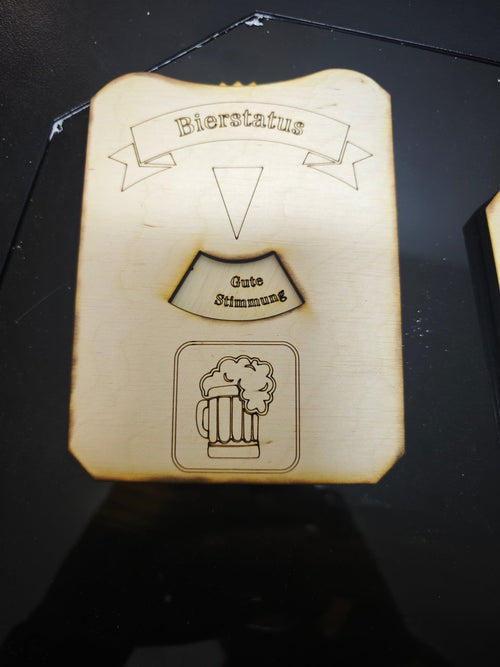 Bierparkscheibe aus Holz - Kreativstuebchen