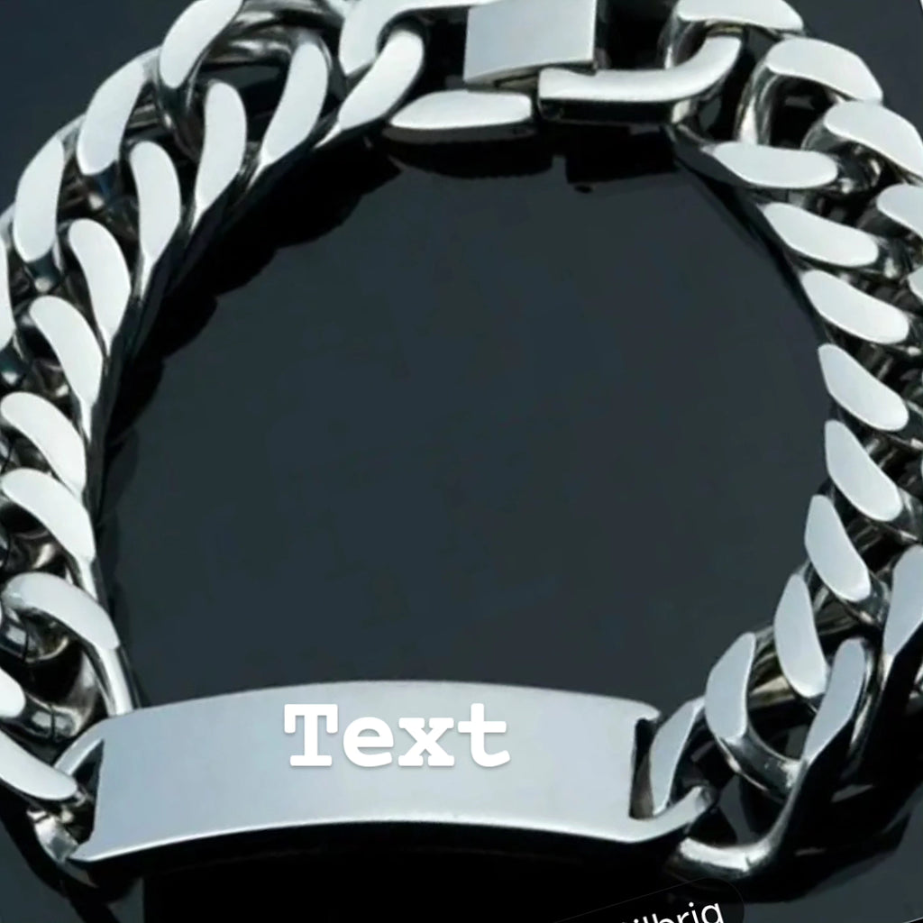 ARMBAND mit Wunschgravur Edelstahl - Kreativstuebchen
