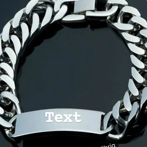 ARMBAND mit Wunschgravur Edelstahl - Kreativstuebchen