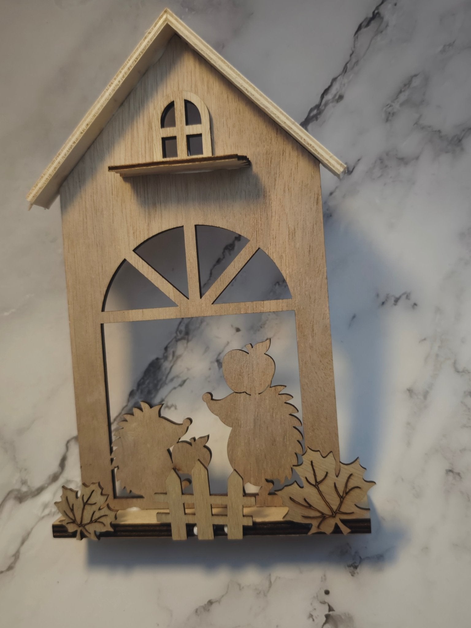 Mini Holzhäuser. mit Herbstlichen Motiven und LED Beleuchtung - Kreativstuebchen