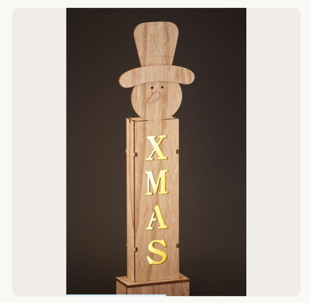 Weihnachtsdeko Deko mit Schneemann und beleuchtung zum Stellen Weihnachtsdeko Schneemann xmas - Kreativstuebchen