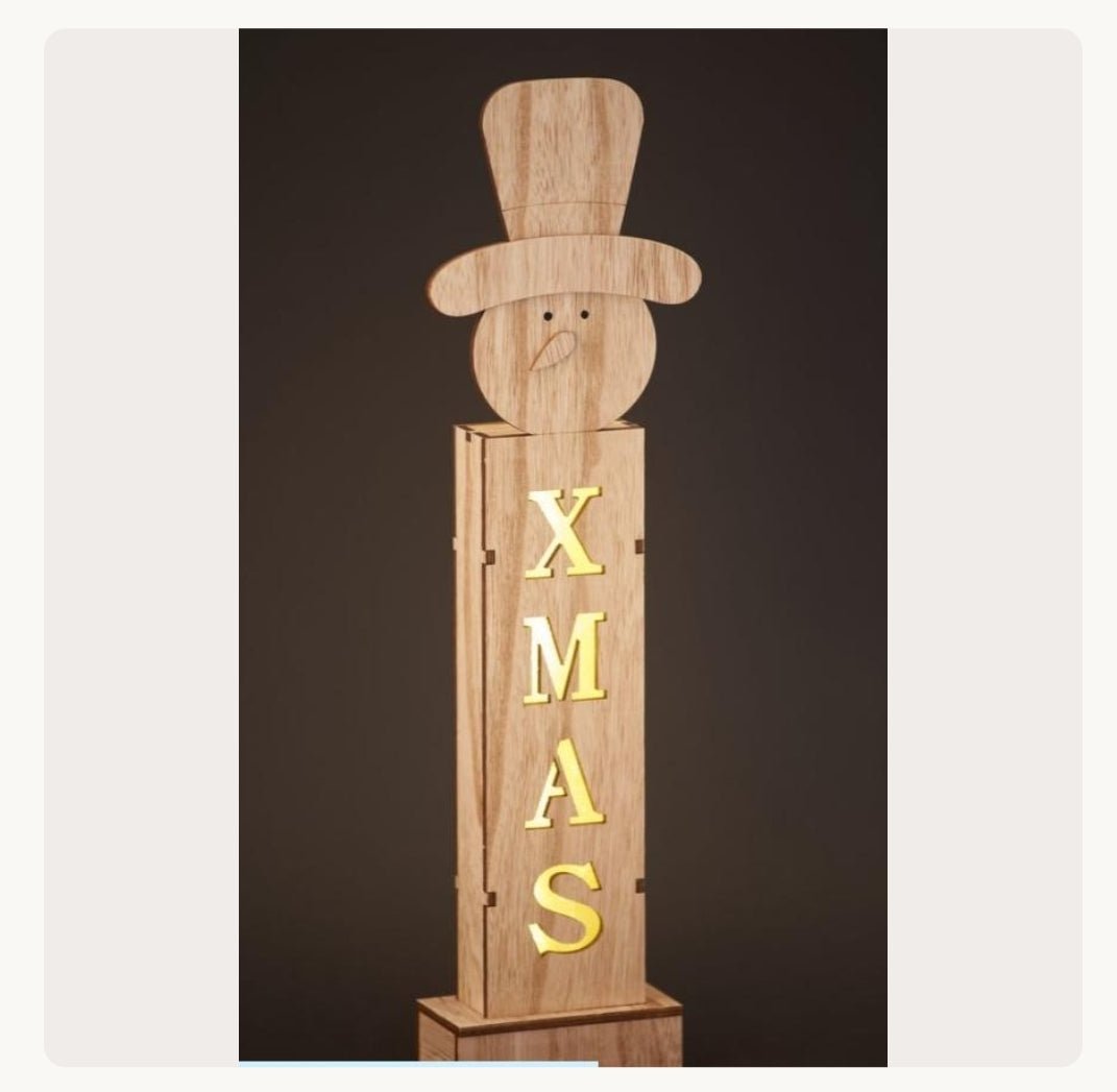 Weihnachtsdeko Deko mit Schneemann und beleuchtung zum Stellen Weihnachtsdeko Schneemann xmas - Kreativstuebchen