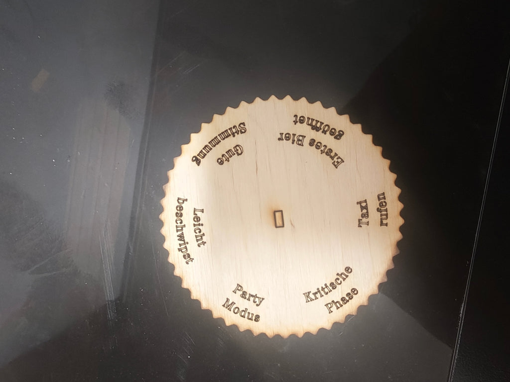 Bierparkscheibe aus Holz - Kreativstuebchen