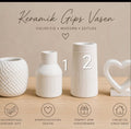 verschiedene Vasen aus Keramik Gips - Kreativstuebchen