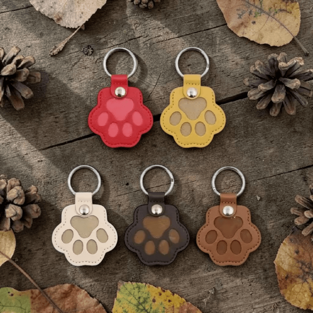 Geschenk Andenken Accessoires an Haustier, Schlüsselanhänger Hund Fellanhänger, Tierfreunde, Lieblingstier, Hundepfote,